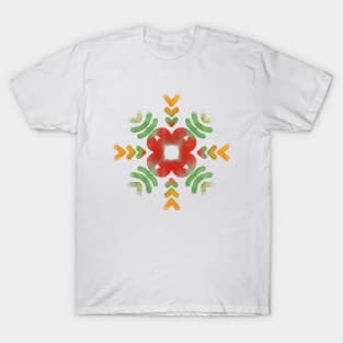 Phulkari - Floral Symmetrical Motif from Folk Embroidery Art GC-127-02 T-Shirt